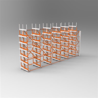 Zwaar uitgevoerd uitrolbaar draagarmrek